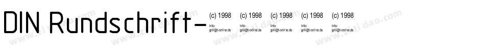 DIN Rundschrift字体转换